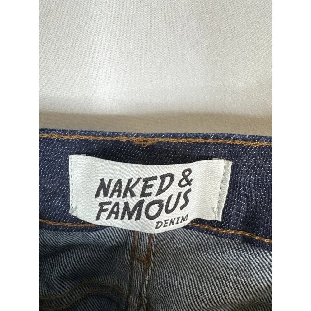 Naked & Famous Skinny Guy Indigo Power Stretch Jeans Men 34X28 - Picture 6 of 7